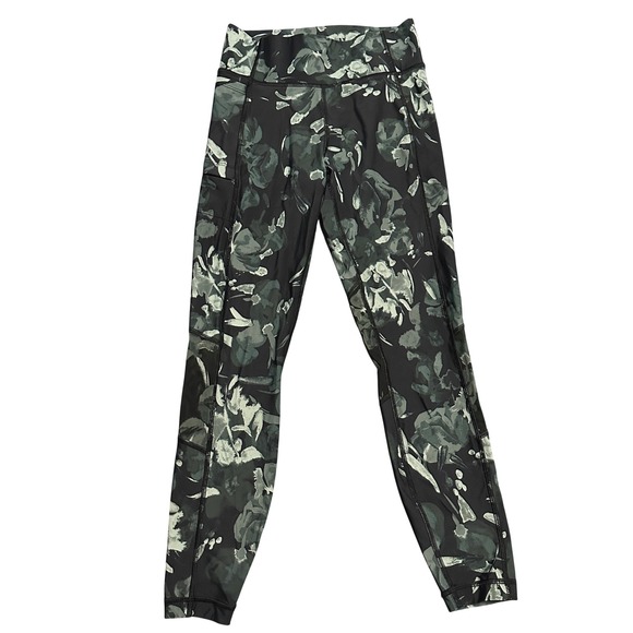 Lole Pants - Lole Women's Dark Floral Athletic Leggings Black Green XS Athleisure Gym Active